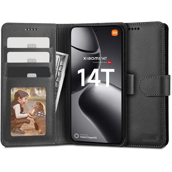 Tech-Protect Xiaomi 14T Pro Plånboksfodral - Svart