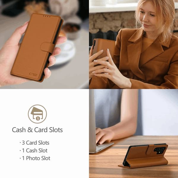 Tech-Protect iPhone 16e Plånboksfodral - Saddle Brun