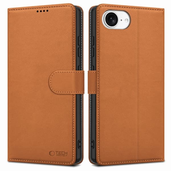 Tech-Protect iPhone 16e Plånboksfodral - Saddle Brun