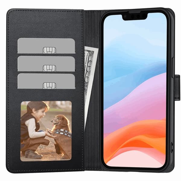 Tech-Protect iPhone 16e Plånboksfodral - Svart