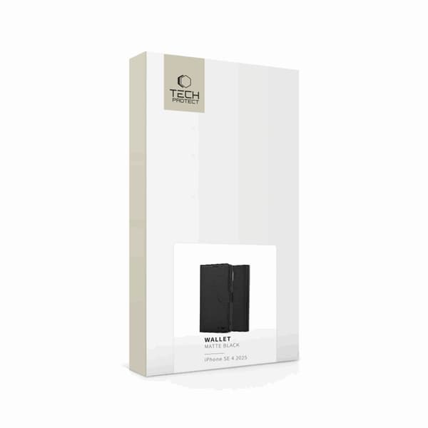 Tech-Protect iPhone 16e Plånboksfodral - Svart