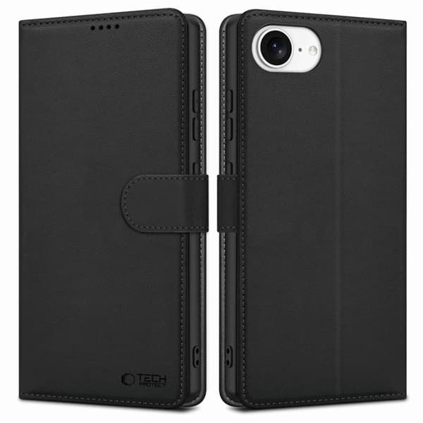 Tech-Protect iPhone 16e Plånboksfodral - Svart