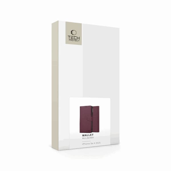 Tech-Protect iPhone 16e Plånboksfodral - Mulberry