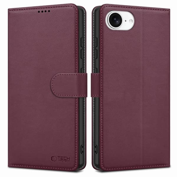 Tech-Protect iPhone 16e Plånboksfodral - Mulberry