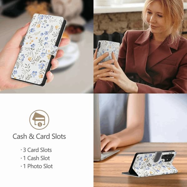Tech-Protect iPhone 16e Plånboksfodral - Spring Flowers
