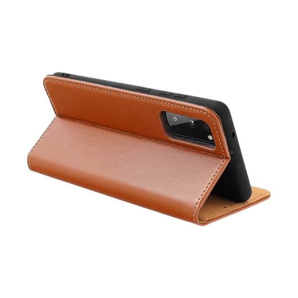 Xiaomi Redmi 14C Plånboksfodral Smart Pro Äkta Läder - Brun