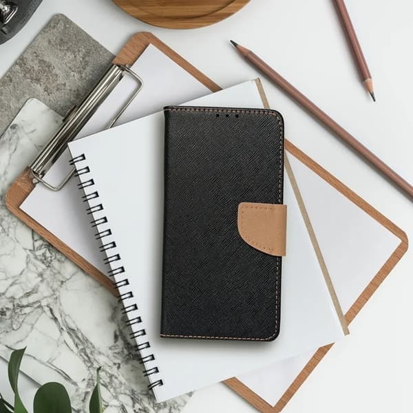 Xiaomi Redmi 14C Plånboksfodral Fancy - Svart/Guld