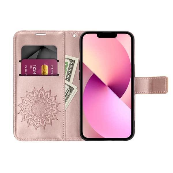 Xiaomi Redmi 14C Plånboksfodral Mezzo - Mandala Rosa/Guld