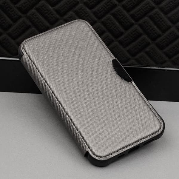 Xiaomi Redmi Note 13 Pro Plus 5G Plånboksfodral Smart Carbon - Silver