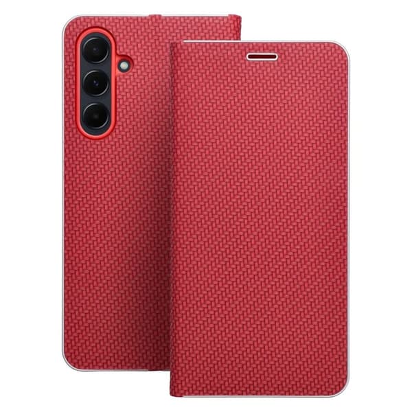 Xiaomi Redmi Note 14 4G Plånboksfodral Luna Carbon - Röd