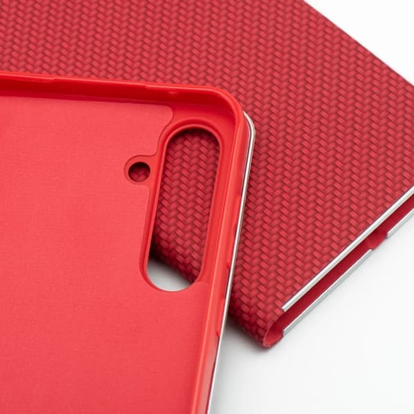 Xiaomi Redmi Note 14 4G Plånboksfodral Luna Carbon - Röd
