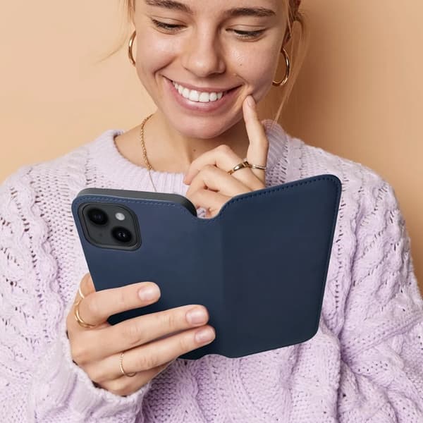 Xiaomi Redmi Note 14 5G Plånboksfodral Dual Pocket - Marinblå