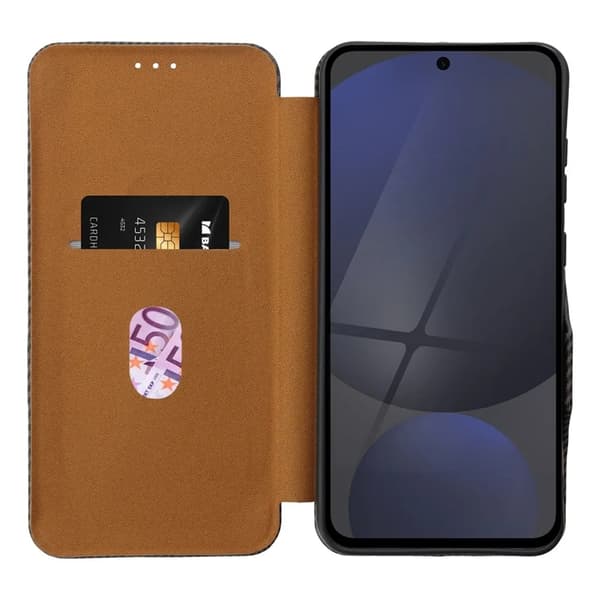Xiaomi Redmi Note 14 Plånboksfodral Folio Side Magnet - Brun