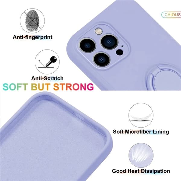 Galaxy A16 5G Mobilskal Silikon Ring - Violett
