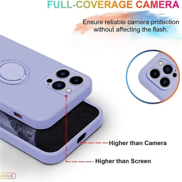 Galaxy A16 5G Mobilskal Silikon Ring - Violett