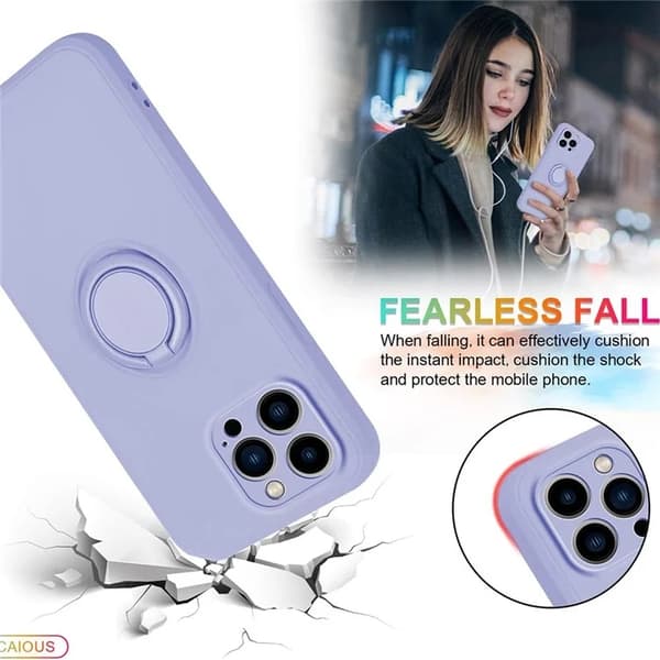 Galaxy A16 5G Mobilskal Silikon Ring - Violett
