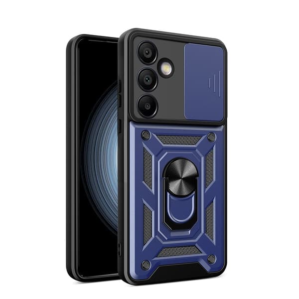 Galaxy A36 Mobilskal Hybrid Armor Camshield - Blå