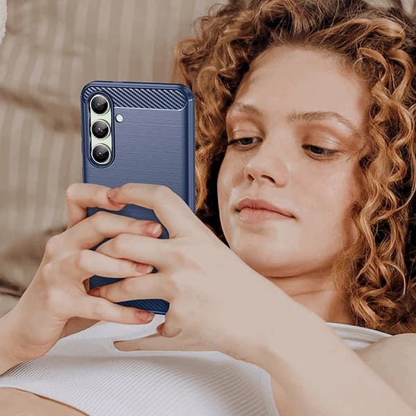 Galaxy A56/A36 Mobilskal Carbon Flexible - Blå