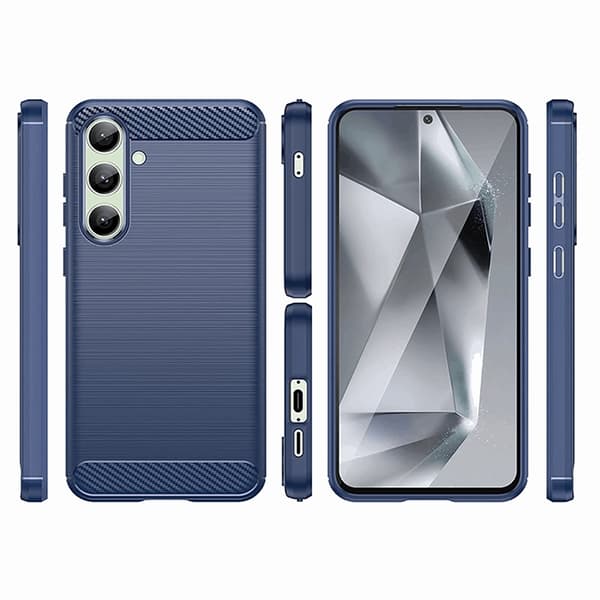 Galaxy A56/A36 Mobilskal Carbon Flexible - Blå