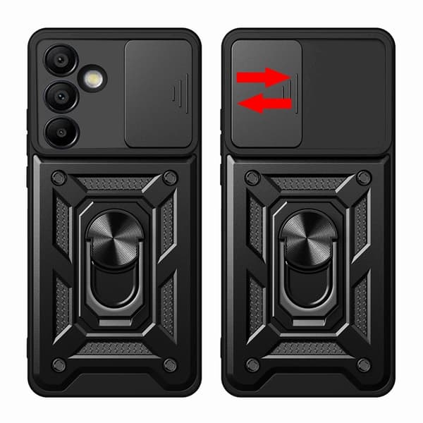 Galaxy S24 FE Mobilskal Hybrid Armor Camshield - Röd