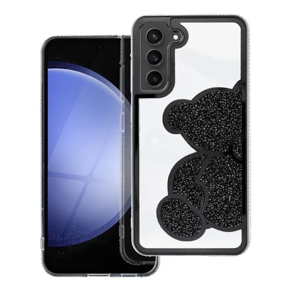 Galaxy S24 FE Mobilskal Teddy Bear - Svart