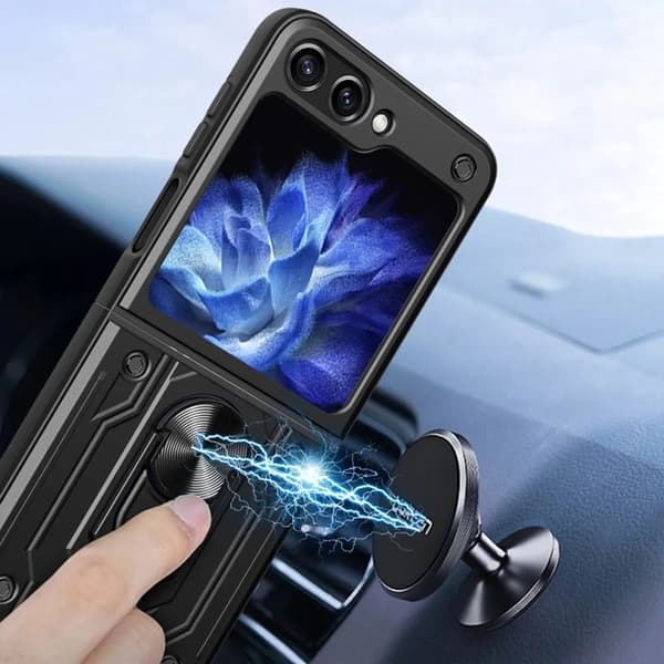 Galaxy Z Flip 6 5G Mobilskal Stativ - Grå