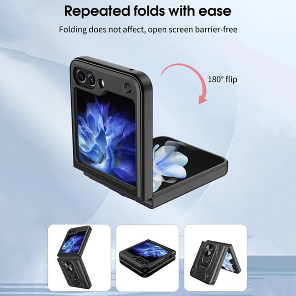 Galaxy Z Flip 6 5G Mobilskal Stativ - Grå