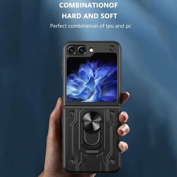 Galaxy Z Flip 6 5G Mobilskal Stativ - Grå