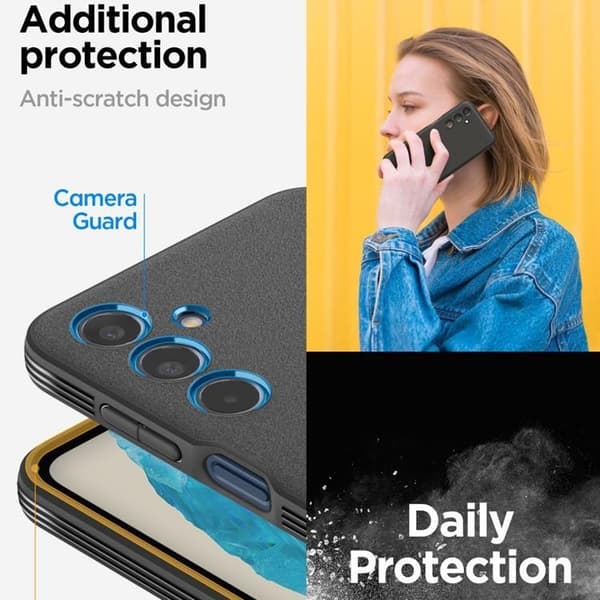 Spigen Galaxy M35 5G Mobilskal Essential Sandblast - Matt Svart