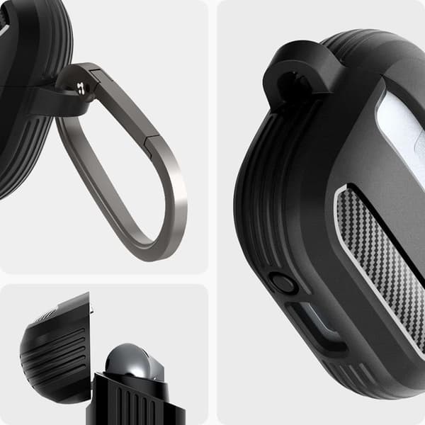 Spigen Galaxy Buds 3/3 Pro Skal Rugged Armor - Svart