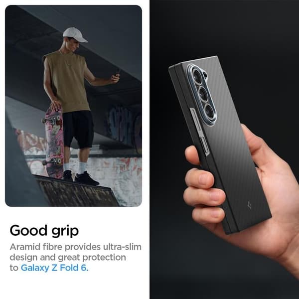 Spigen Galaxy Z Fold 6 Mobilskal Airskin Aramid - Svart