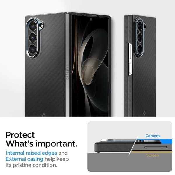 Spigen Galaxy Z Fold 6 Mobilskal Airskin Aramid - Svart