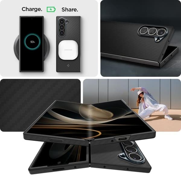 Spigen Galaxy Z Fold 6 Mobilskal Airskin Aramid - Svart