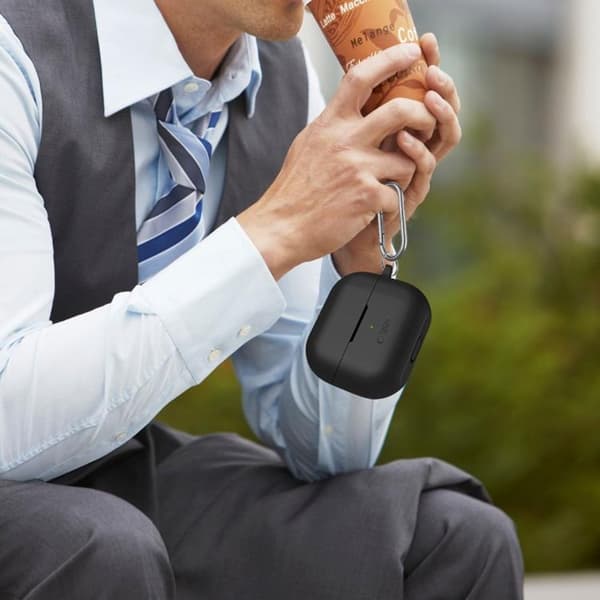 Tech-Protect Galaxy Buds 3/3 Pro Skal Silikon Hook - Cafe Latte