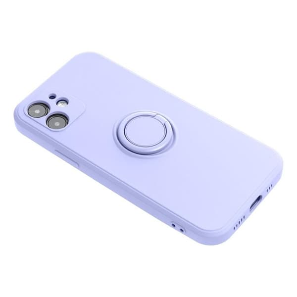 iPhone 16e Mobilskal Silikon Ring - Violett