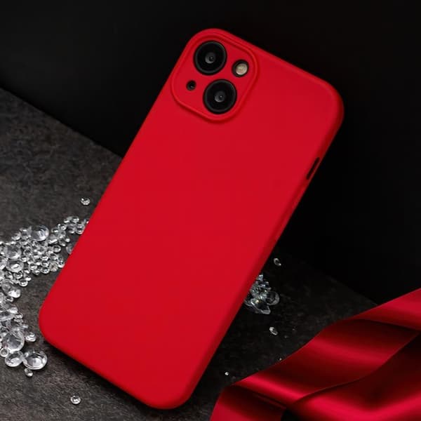 iPhone 16e Mobilskal Silikon - Röd
