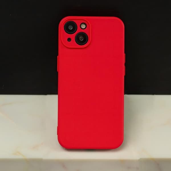 iPhone 16e Mobilskal Silikon - Röd