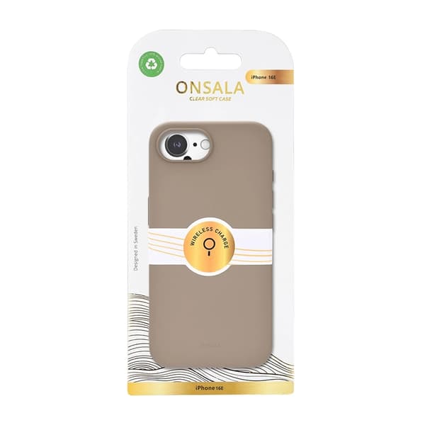 Onsala iPhone 16e Mobilskal Silikon Återvunnen - Summer Sand