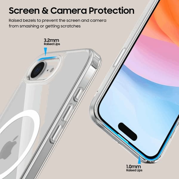 Tech-Protect iPhone 16e Mobilskal Magsafe Flexair Hybrid - Clear