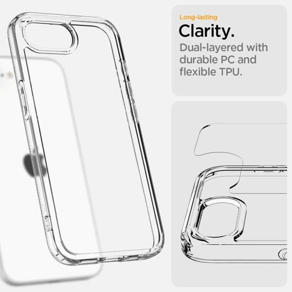 Spigen iPhone 16e Mobilskal Ultra Hybrid - Crystal Clear