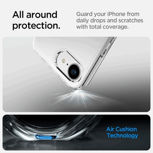 Spigen iPhone 16e Mobilskal Ultra Hybrid - Crystal Clear