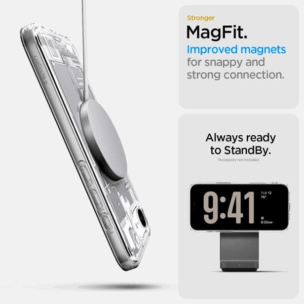 Spigen iPhone 16e Mobilskal Magsafe Ultra Hybrid - Zero One Vit