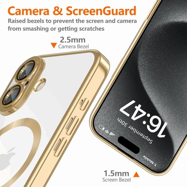 Tech-Protect iPhone 16e Mobilskal Magsafe Magflex - Shiny Guld