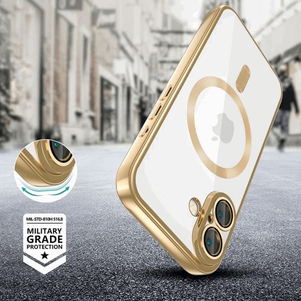 Tech-Protect iPhone 16e Mobilskal Magsafe Magflex - Shiny Guld