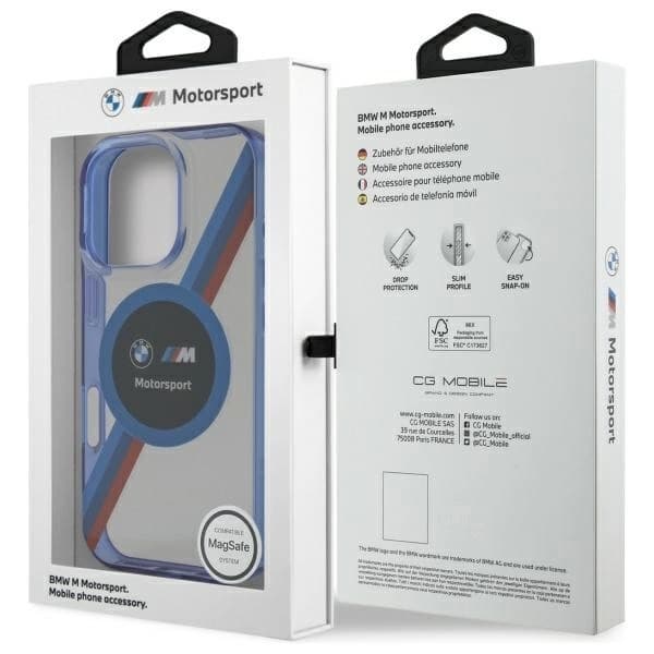 BMW iPhone 16 Pro Mobilskal MagSafe Motorsport IML Circle - Clear