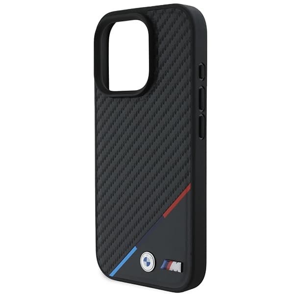 BMW iPhone 16 Pro Mobilskal MagSafe Carbon Tricolor - Svart