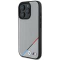 Miniatyrbild 3 av 8: BMW iPhone 16 Pro Mobilskal MagSafe Perforated Tricolor - Grå