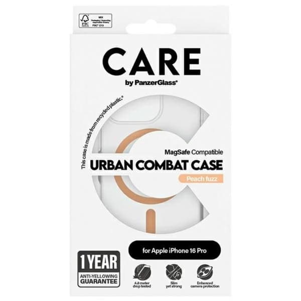CARE By PanzerGlass iPhone 16 Pro Mobilskal MagSafe Flagship - Peachy