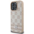 Miniatyrbild 3 av 8: DKNY iPhone 16 Pro Mobilskal Checkered Pattern Printed Stripes - Rosa