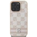 Miniatyrbild 2 av 8: DKNY iPhone 16 Pro Mobilskal Checkered Pattern Printed Stripes - Rosa